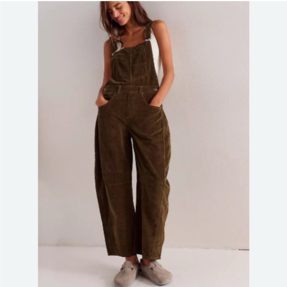 We the Free People brown Corduroy Overalls